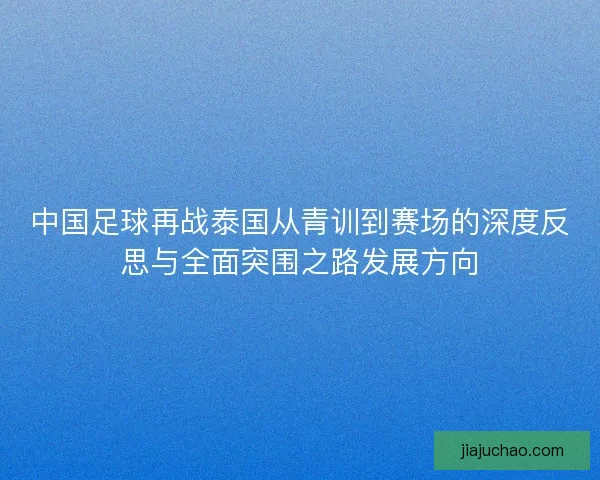 中国足球再战泰国从青训到赛场的深度反思与全面突围之路发展方向